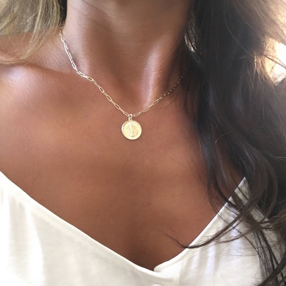 14K Gold Filled Mother Mary Necklace